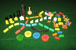 Playing pieces from various games
